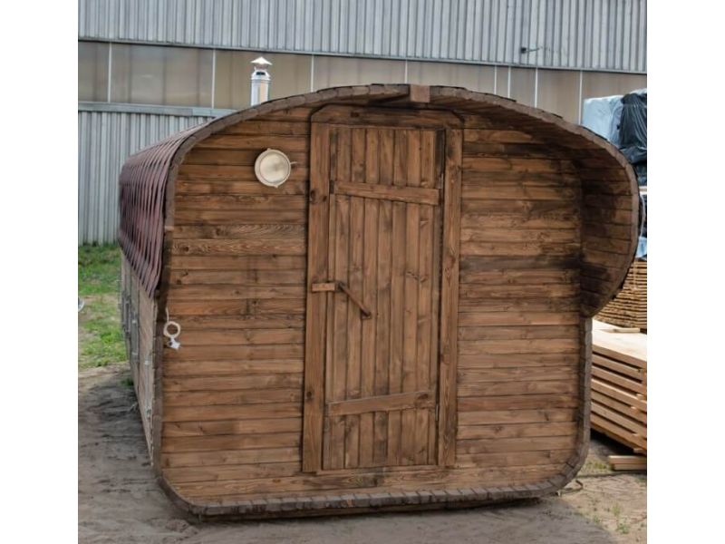 Комплект Баня Бочка Квадро 2m + козырёк 0,5м, 43 мм