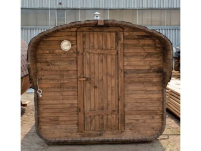 Комплект Баня Бочка Квадро с предбанником 3m + козырёк 0,5m, 32 мм
