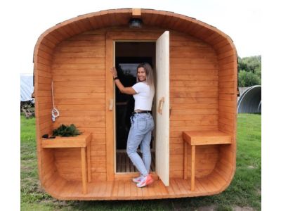 Комплект Баня Бочка Квадро с предбанником 3m + терраса 0,5m, 32 мм