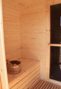 Комплект Баня Бочка Квадро с предбанником 4m + терраса 0,5m, 43 мм