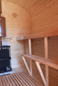 Комплект Баня Бочка Квадро с предбанником 4m + терраса 0,5m, 43 мм