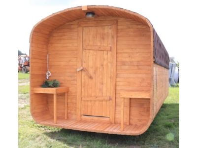 Комплект Баня Бочка Квадро с предбанником 4m + терраса 0,5m, 43 мм