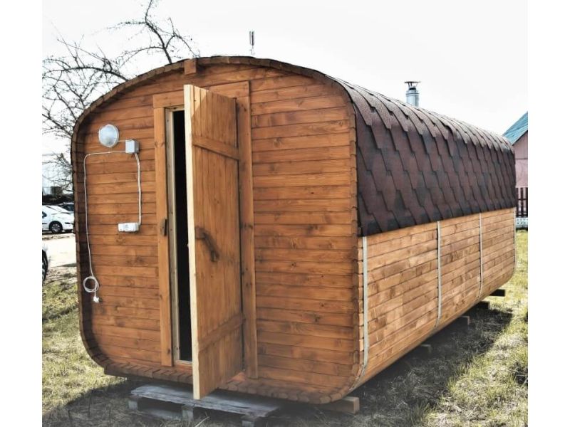 Комплект Баня Бочка Квадро с предбанником 4m, 32 мм