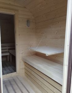 Комплект Баня Бочка Квадро с предбанником и моечной 5m, 43 мм