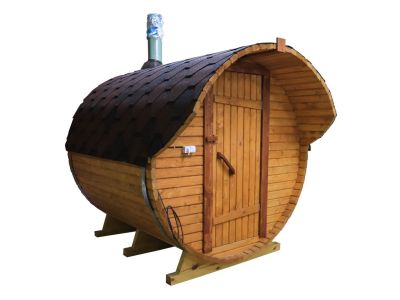 Комплект Баня Бочка круглая 2m + козырёк 0,5м, 32 мм