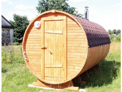 Комплект Баня Бочка круглая с предбанником 4m, 43 мм