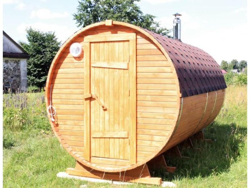 Комплект Баня Бочка круглая с предбанником 4m, 43 мм
