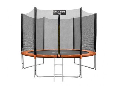 Батут Atlas Sport 252см (8ft) с внешней сеткой и лестницей