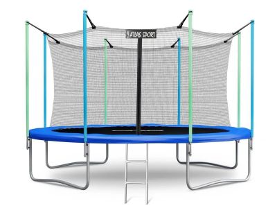 Батут Atlas Sport 374см (12ft) с внутренней сеткой и лестницей