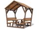 Беседка ЛЕГЕНДА ЛЕСА садовая для дачи (Цвет Орех)