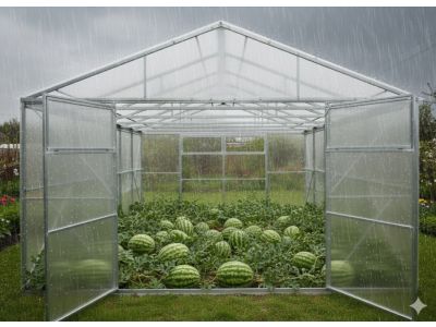 Теплица СПР &ldquo;Домик 4м&rdquo;, длина 10м, шаг 1м