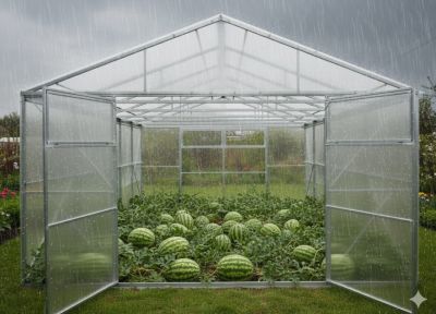 Теплица СПР &ldquo;Домик 4м&rdquo;, длина 4м, шаг 0,67м